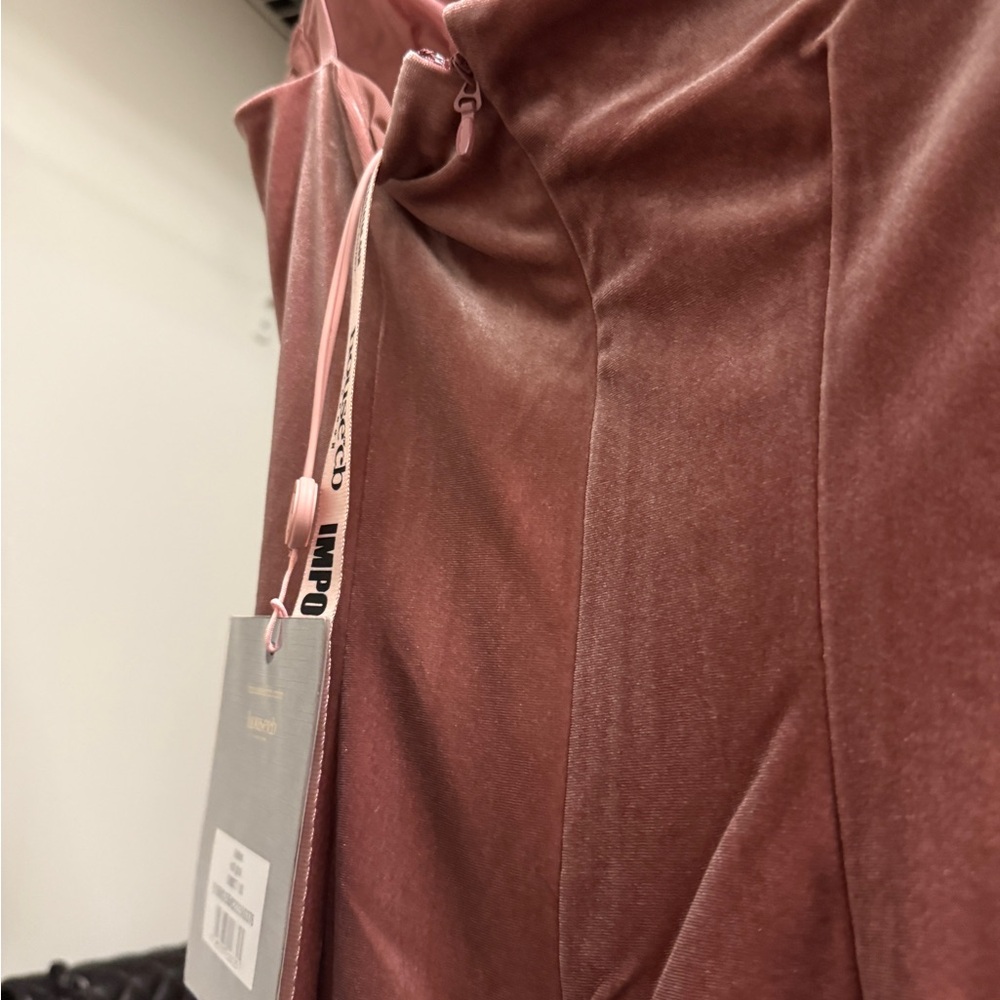 House of CB Soft Pink Velvet Midi Dress - Picture 2 of 3